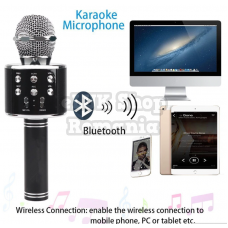Microfon karaoke Bluetooth,acumulator incorporat,boxa interna,functie ecou